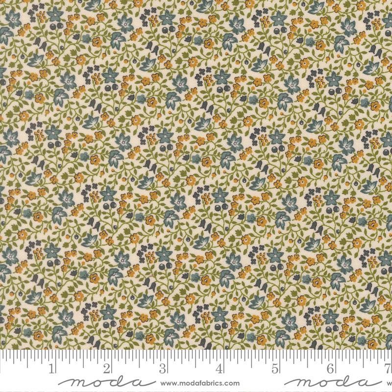 Chelsea Garden 5" Charm Pack, Moda 33850PP, 5" Precut Pink Teal Gold Navy Floral Charm Pack Fabric Squares
