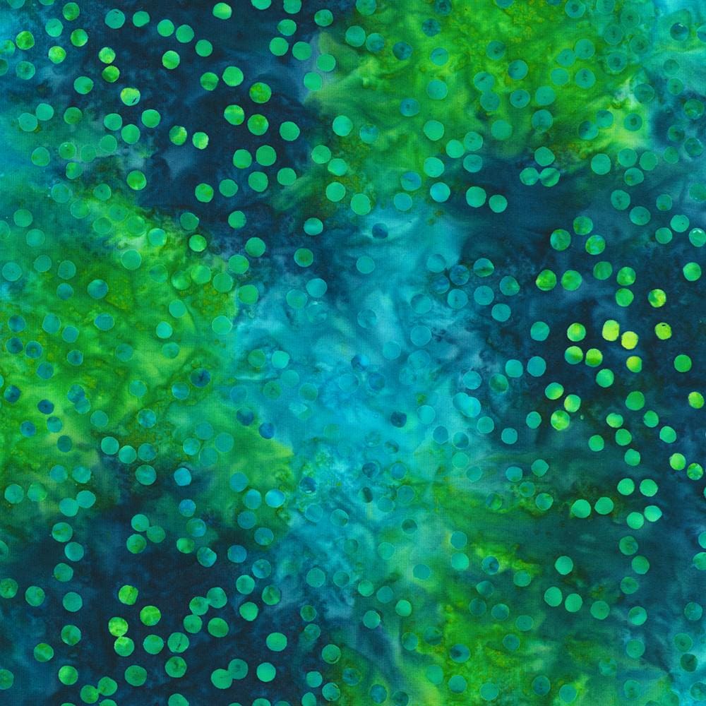 Artisan Batiks Confetti 5" Charm Squares, Robert Kaufman CHS-1344-42, 5" Precut Rainbow Colors Polka Dots Batik Charm Pack Fabric Squares