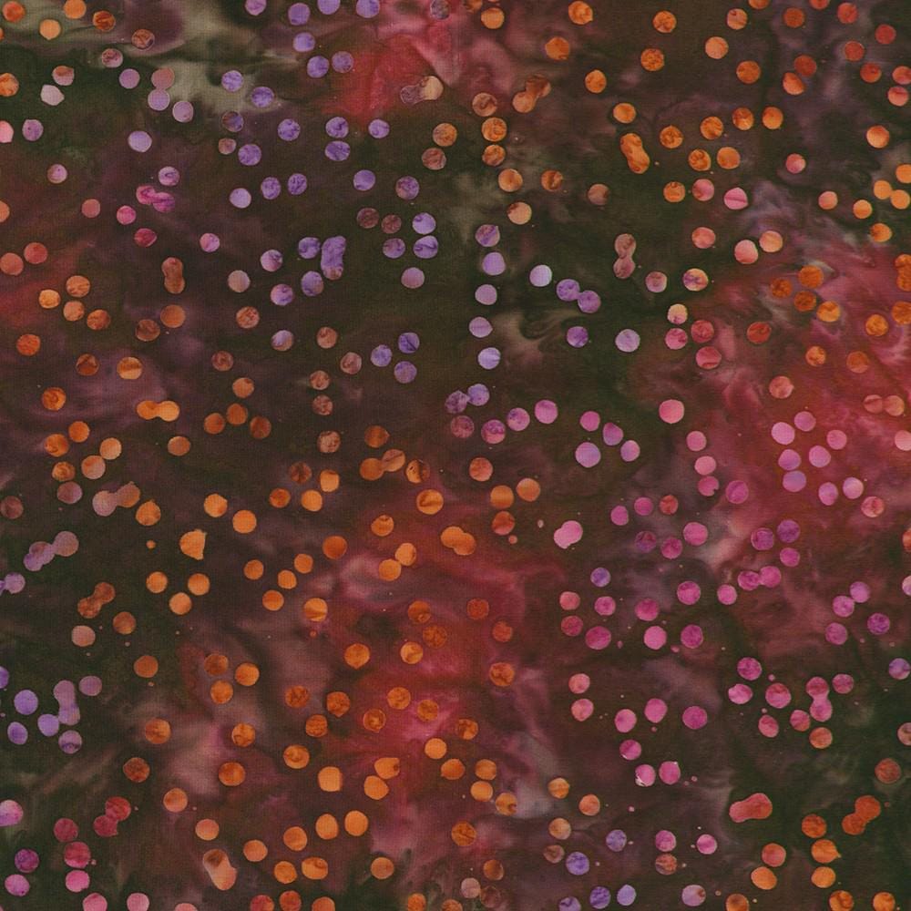 Artisan Batiks Confetti 5" Charm Squares, Robert Kaufman CHS-1344-42, 5" Precut Rainbow Colors Polka Dots Batik Charm Pack Fabric Squares