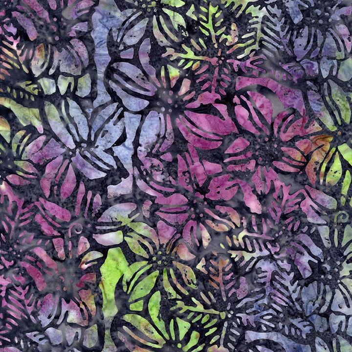 Tonga Mayfair Batik 5" Squares, Timeless Treasures Treat-Mini42 Mayfair, 5" Precut Pink Blue Green Purple Batik Charm Pack Squares