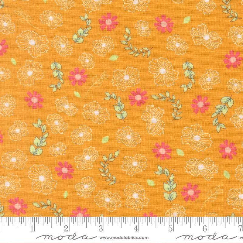 Honeyed Horizon 2.5" Jelly Roll, Moda 47010JR, 2.5" Precut Teal Pink Peach Aqua Green Floral Fabric Strips, Keri Anguiano