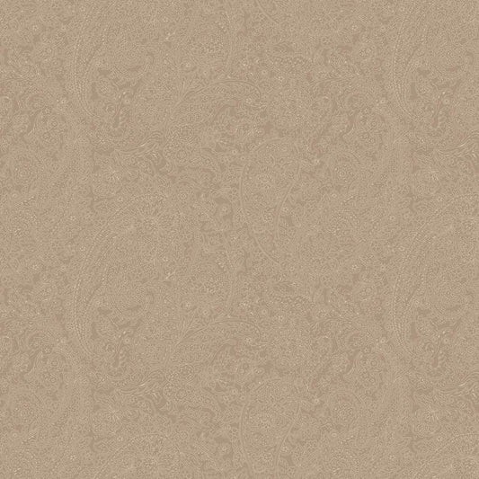 Meadow Blush - Paisley Lines on Tan Taupe Fabric, Maywood Studio MAS11135-T, Taupe Quilt Blender Cotton Fabric, By the Yard