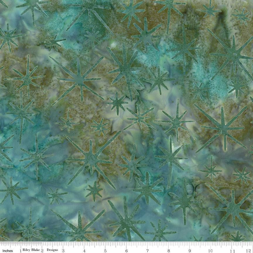 Expressions Batiks Starburst Groove 5" Stacker, Riley Blake 5-23578-42, 5" Precut Orange Green Blue Yellow Brown Batik Fabric Squares