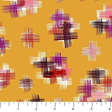 Painted Garden Tiles, Figo TPGRDN42-10, 10" Precut Pink Purple Orange Gold Floral Layer Cake Fabric Squares, Butterfly Fabric