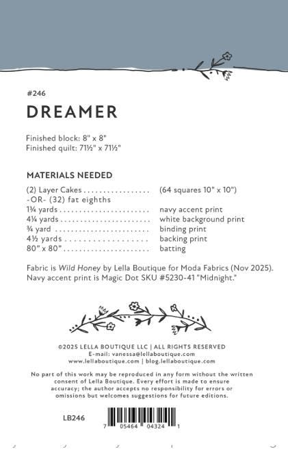 Iconic Quilt Pattern, Lella Boutique LB246, Layer Cake Fat Eighths Friendly Oversized Throw Square Bed Quilt Pattern