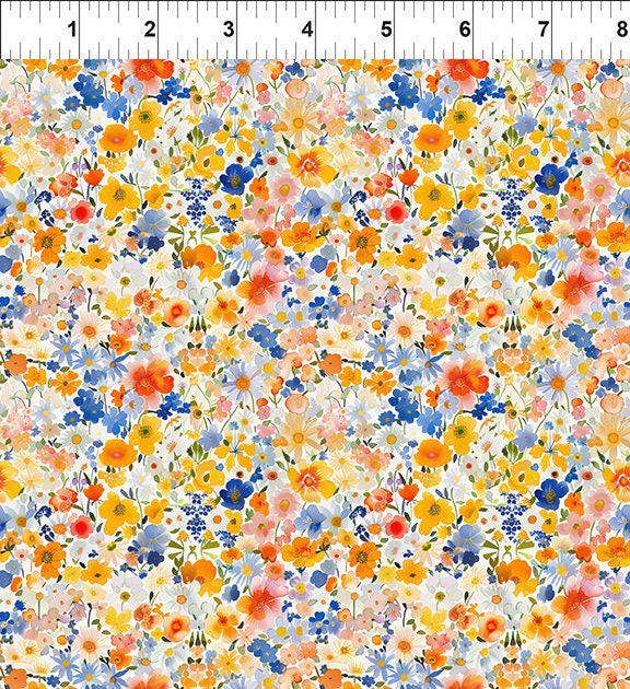 Lovelies 2.5" JUNIOR Strip Roll, In the Beginning Fabrics ST-IBFLOV-Sr, 2.5" Precut Multicolored Floral Fabric Strips