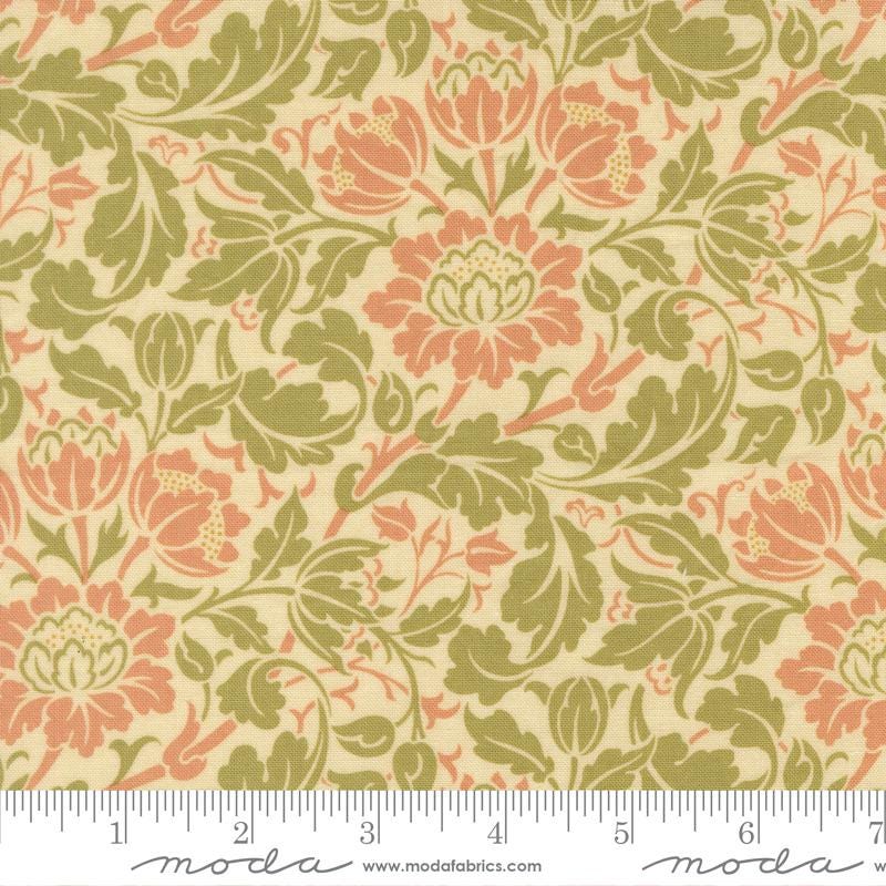 Morris Muse 2.5" Jelly Roll, Moda 13380JR, 2.5" Precut Reproduction Floral Fabric Strips, Jelly Roll Fabric, Barbara Brackman