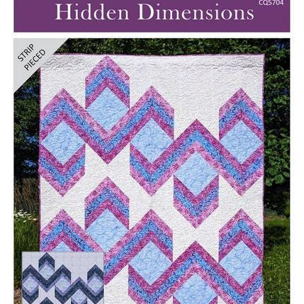 Hidden Dimensions Quilt Pattern, Canuck Quilter Designs CQ5704, Yardage Friendly Modern Contemporary Lap Throw Chevrons Quilt Pattern