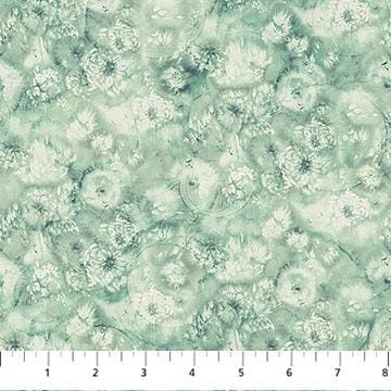 Whisper - Sage Green Dandelions Floral Fabric, Northcott DP28704-74 Sage Multi, Dandelion Seed Pods Floral Blender Fabric, By the Yard