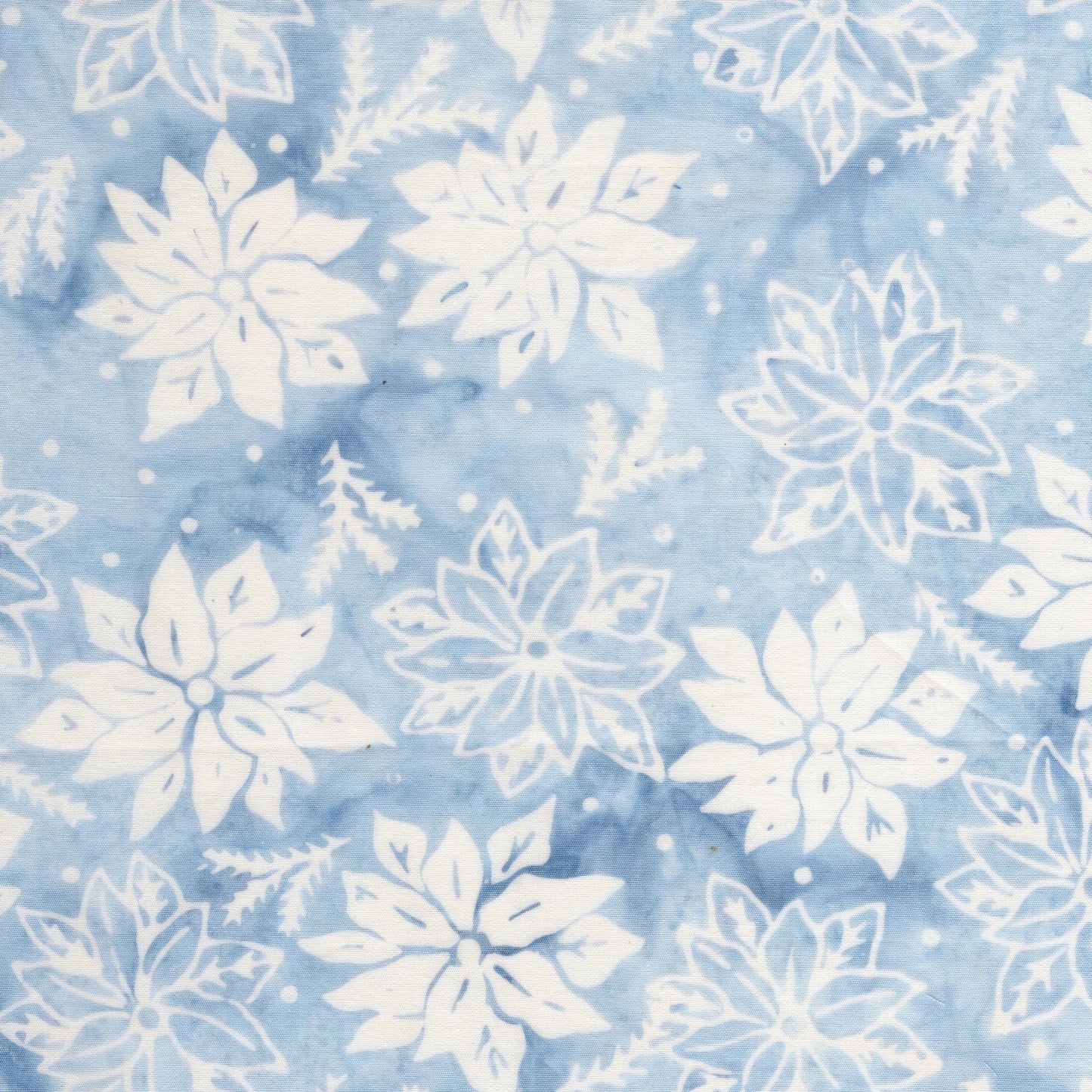 Frosted Wishes 2.5" Strip Pack, Island Batik, 2.5" Precut Blue White Christmas Xmas Icons Batik Fabric Strips