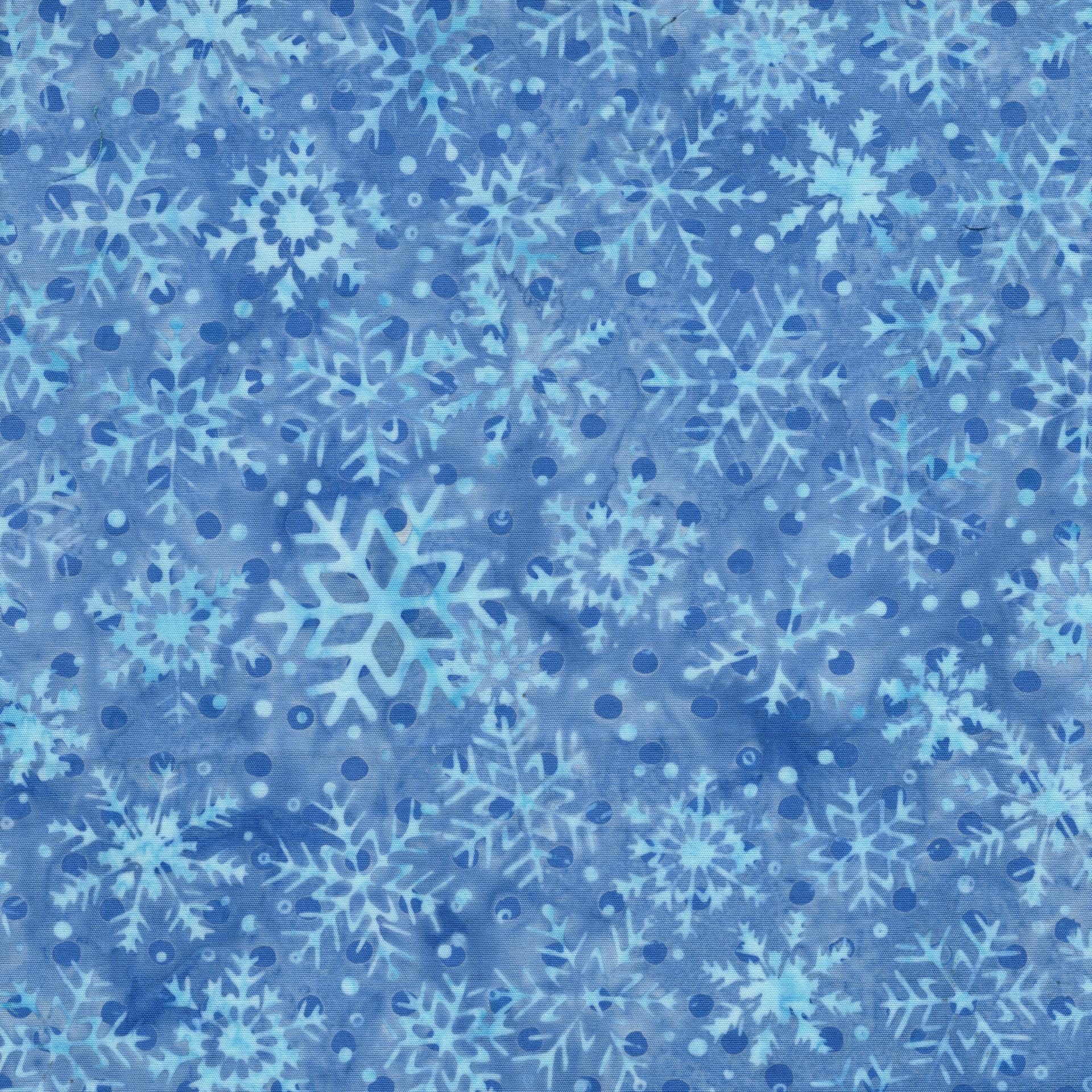 Frosted Wishes 10" Stack, Island Batik, 10" Precut Blue White Christmas Batik Fabric Quilt Squares