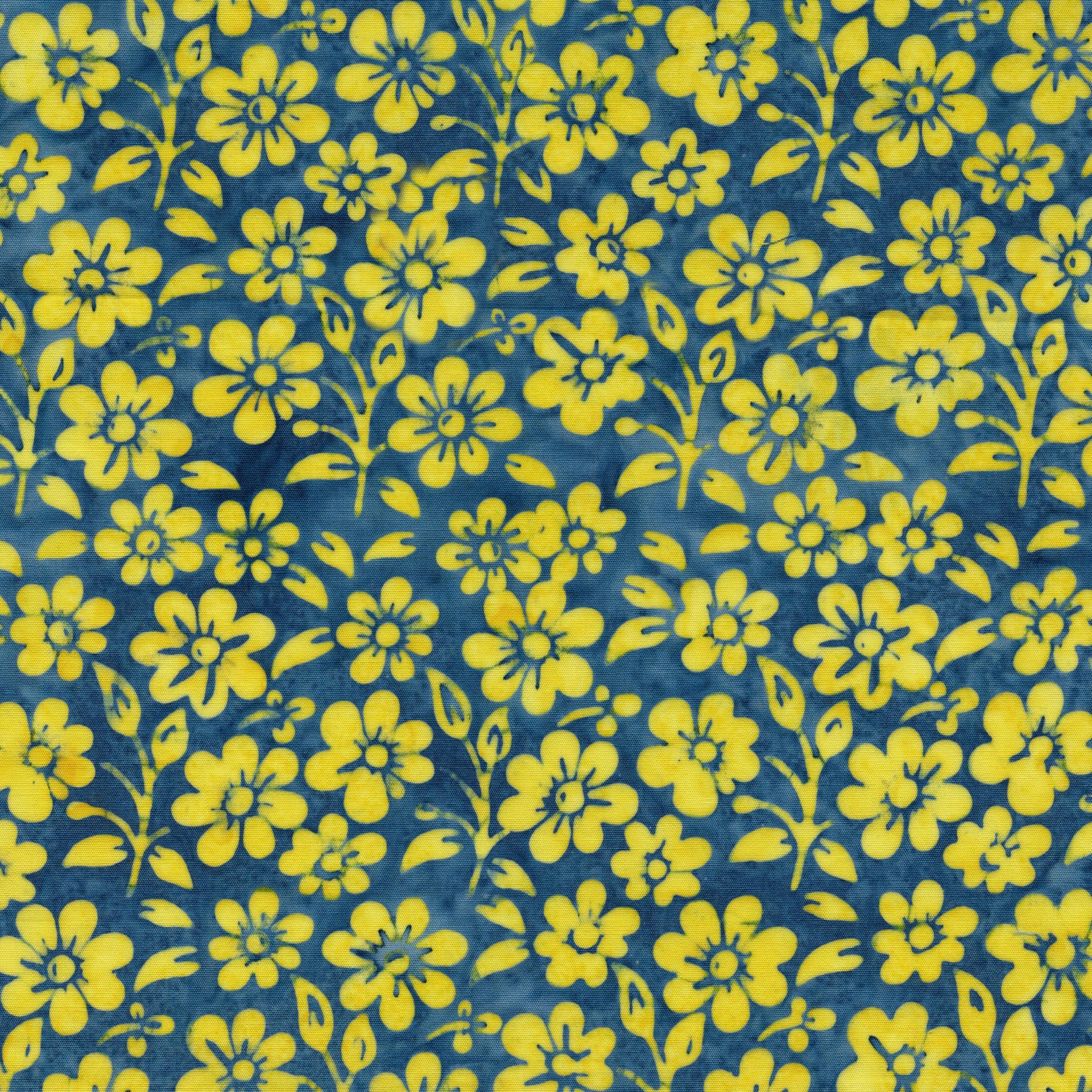 Countryside Charm 2.5" Strip Pack, Island Batik, 2.5" Precut Yellow Blue Batik Jelly Roll Fabric Strips