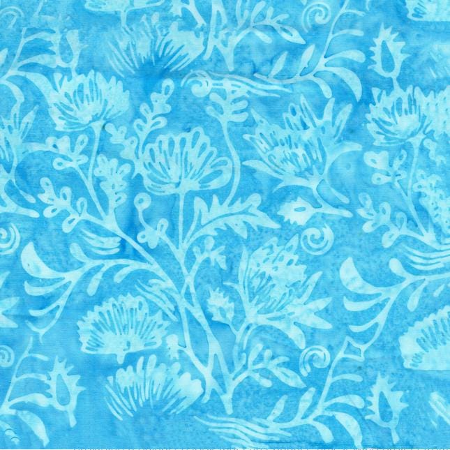 Bloom Grove 10" Squares, Island Batik, 10" Precut Turquoise Blue Brown Batik Layer Cake Fabric Squares