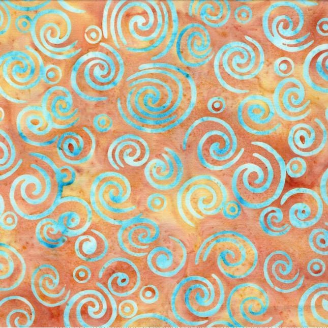 Bloom Grove 10" Squares, Island Batik, 10" Precut Turquoise Blue Brown Batik Layer Cake Fabric Squares