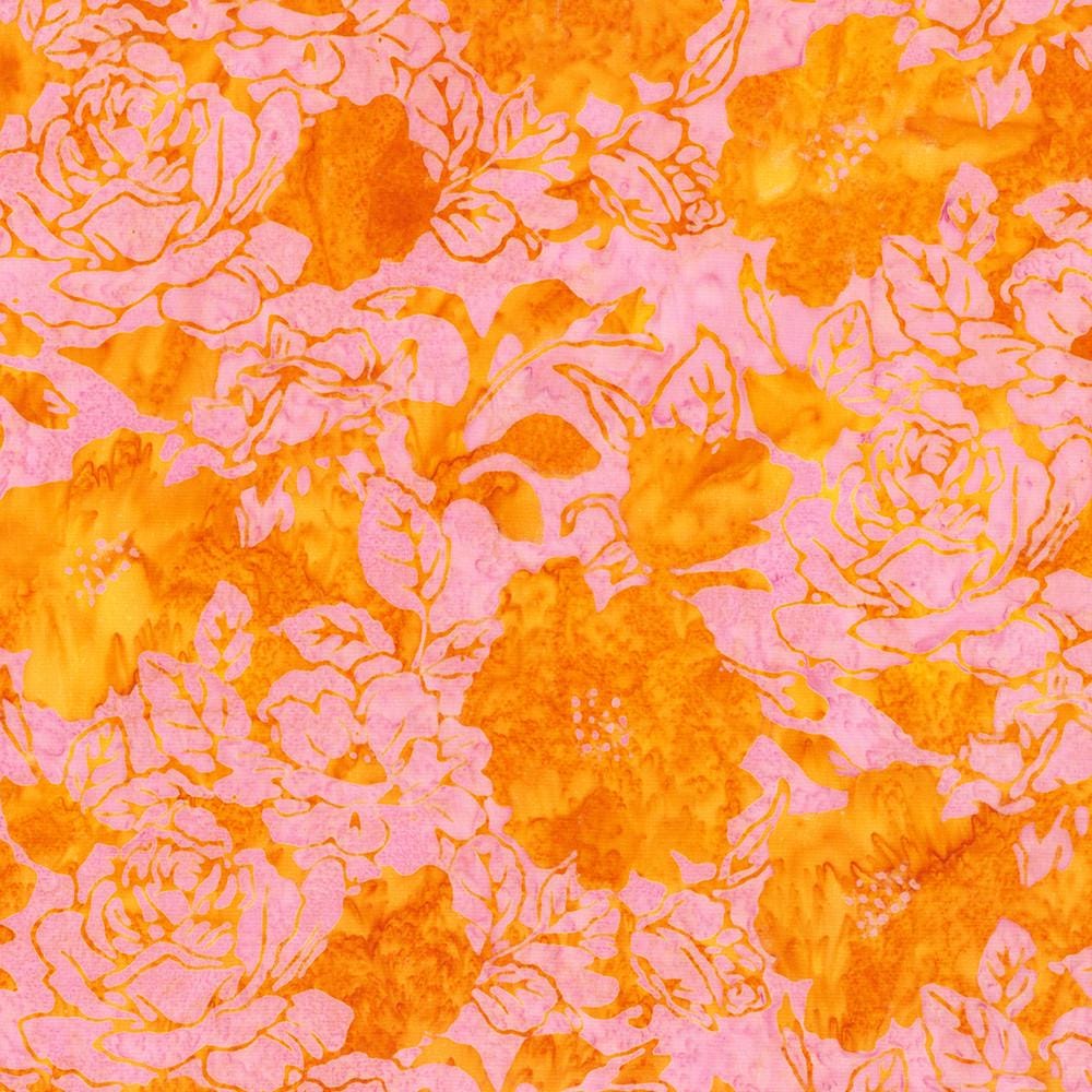 Artisan Batiks Sweet Blossoms 5" Charm Squares, Robert Kaufman CHS-1321-42, 5" Precut Floral Batik Charm Pack Fabric Squares
