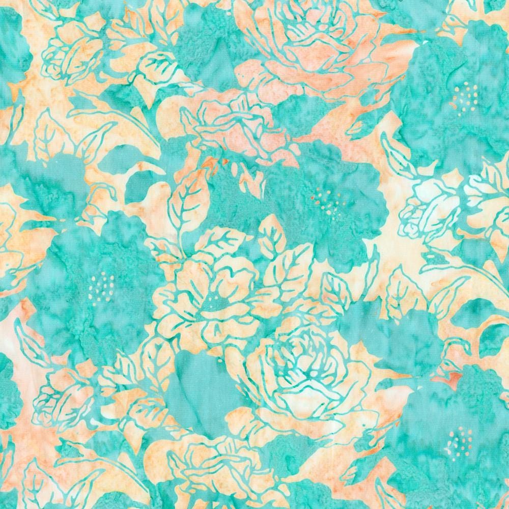 Artisan Batiks Sweet Blossoms 5" Charm Squares, Robert Kaufman CHS-1321-42, 5" Precut Floral Batik Charm Pack Fabric Squares