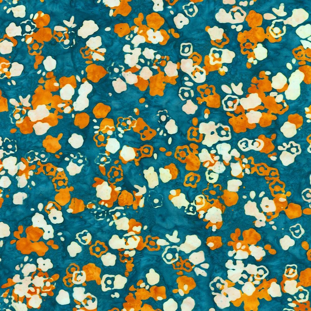 Artisan Batiks Sweet Blossoms 5" Charm Squares, Robert Kaufman CHS-1321-42, 5" Precut Floral Batik Charm Pack Fabric Squares