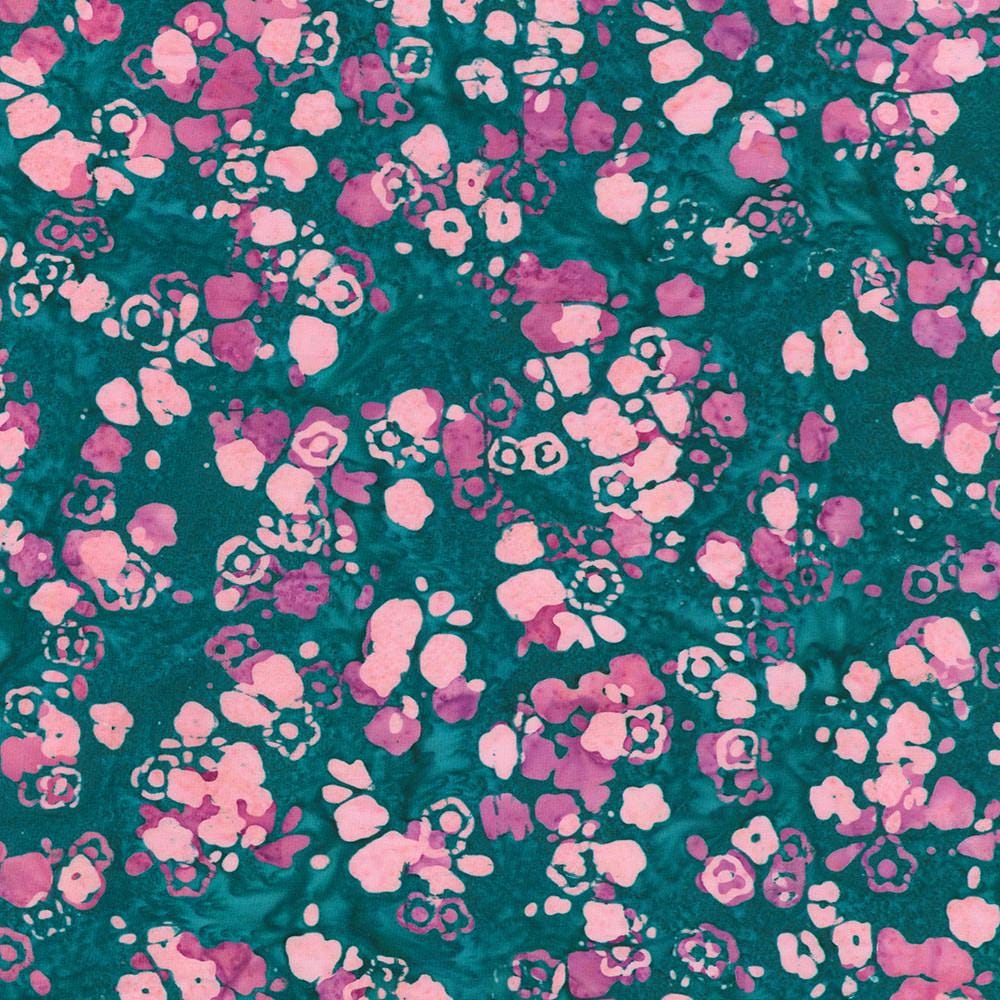 Artisan Batiks Sweet Blossoms 5" Charm Squares, Robert Kaufman CHS-1321-42, 5" Precut Floral Batik Charm Pack Fabric Squares
