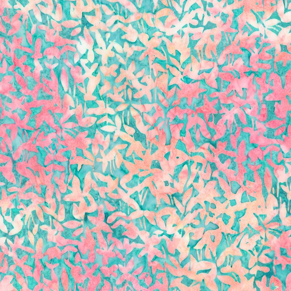 Artisan Batiks Sweet Blossoms 5" Charm Squares, Robert Kaufman CHS-1321-42, 5" Precut Floral Batik Charm Pack Fabric Squares