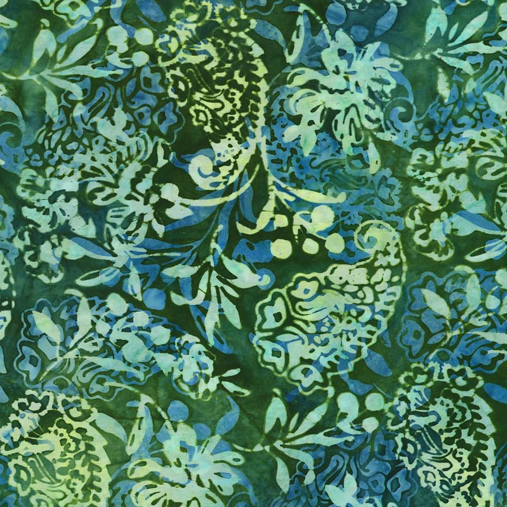 Artisan Batiks Sweet Blossoms 5" Charm Squares, Robert Kaufman CHS-1347-42, 5" Precut Pink Blue Green Floral Batik Charm Pack Fabric Squares