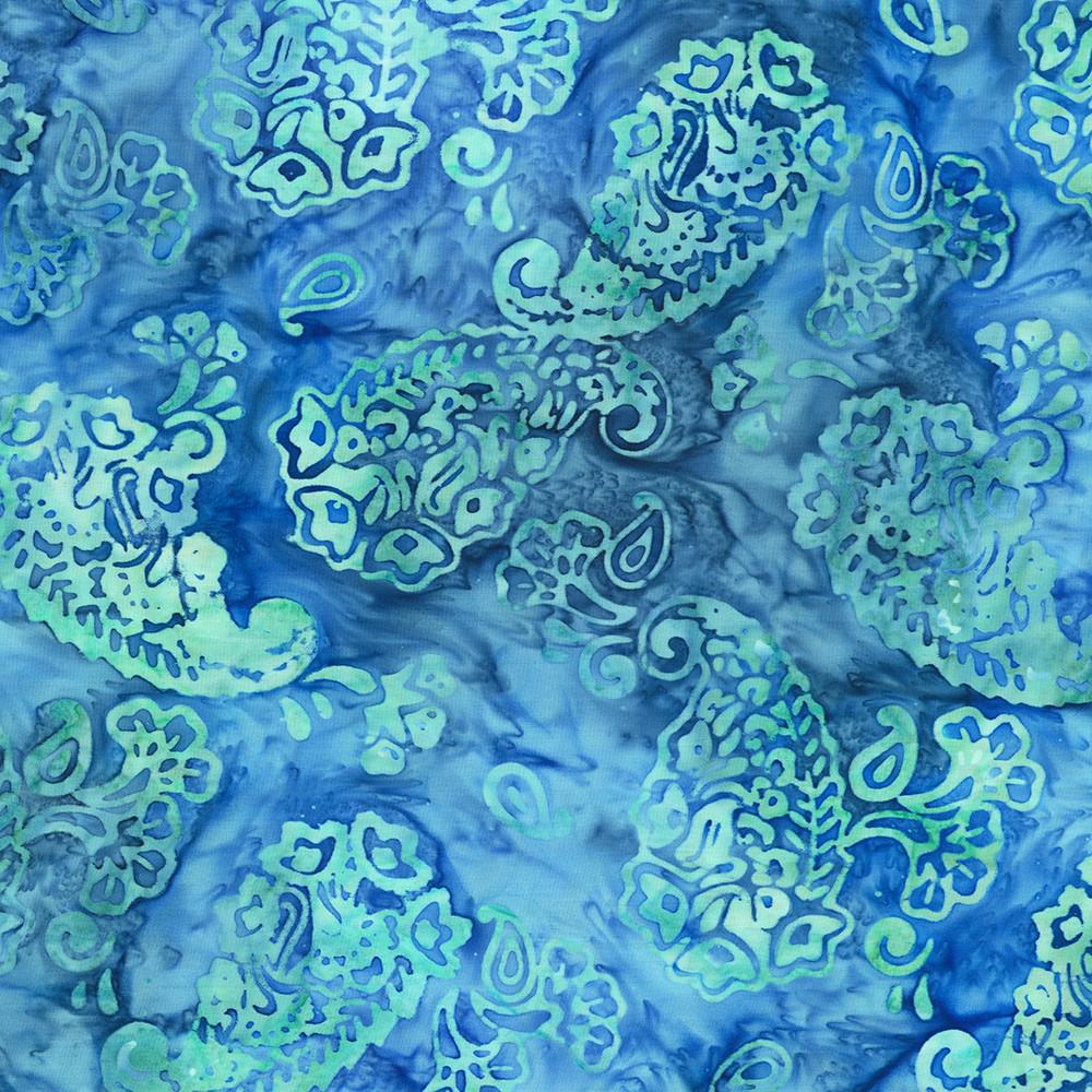Artisan Batiks Sweet Blossoms 5" Charm Squares, Robert Kaufman CHS-1347-42, 5" Precut Pink Blue Green Floral Batik Charm Pack Fabric Squares