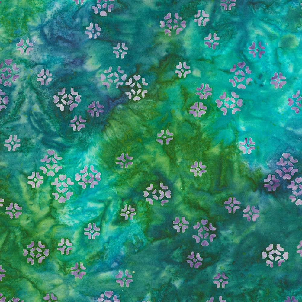 Artisan Batiks Sweet Blossoms 5" Charm Squares, Robert Kaufman CHS-1347-42, 5" Precut Pink Blue Green Floral Batik Charm Pack Fabric Squares
