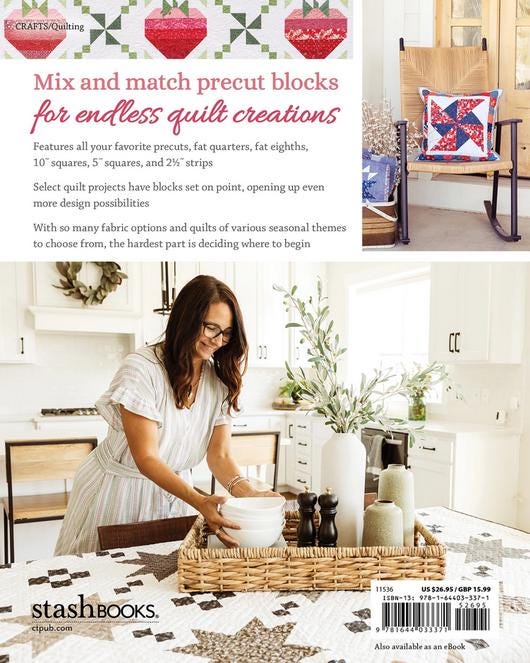 More Playful Precut Quilts Pattern Book, Stash Books 11536, Mix and Match Blocks with 15 Quilt Projects, Amanda Niederhauser