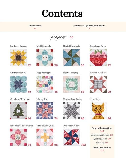 More Playful Precut Quilts Pattern Book, Stash Books 11536, Mix and Match Blocks with 15 Quilt Projects, Amanda Niederhauser