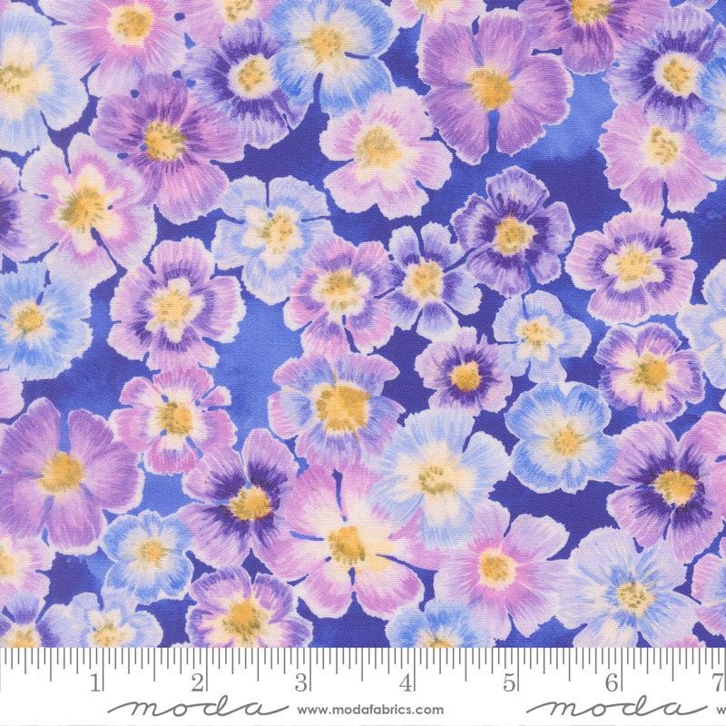 Delphiniums Charm Pack, Moda 24650PP, Precut 5" Lavender Pink Blue Watercolor Floral Quilt Fabric Squares, Janet Clare