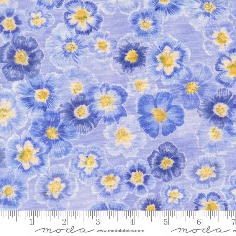 Delphinium Jelly Roll, Moda 24650JR, 2.5" Precut Pink Blue Lavender Floral Quilt Fabric Strips, Janet Clare