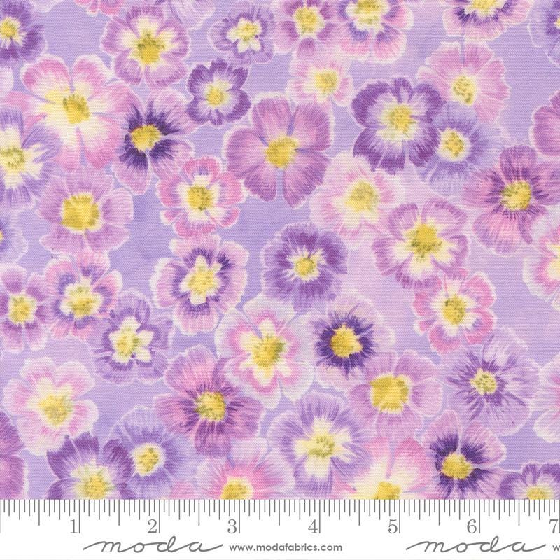 Delphinium Jelly Roll, Moda 24650JR, 2.5" Precut Pink Blue Lavender Floral Quilt Fabric Strips, Janet Clare
