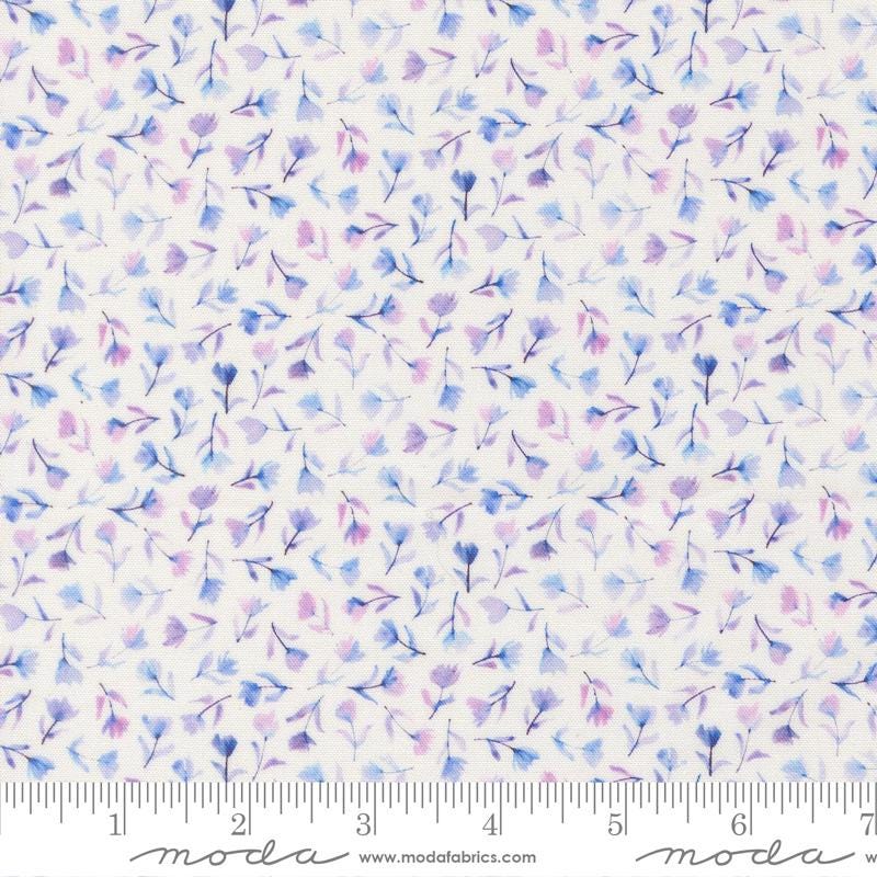 Delphinium Jelly Roll, Moda 24650JR, 2.5" Precut Pink Blue Lavender Floral Quilt Fabric Strips, Janet Clare