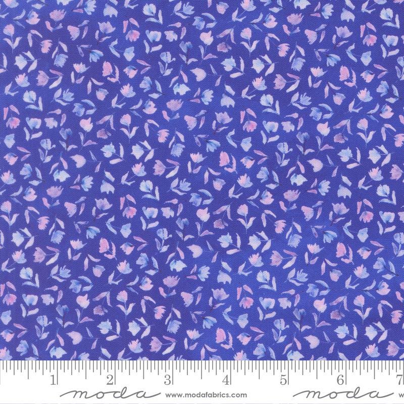 Delphinium Jelly Roll, Moda 24650JR, 2.5" Precut Pink Blue Lavender Floral Quilt Fabric Strips, Janet Clare