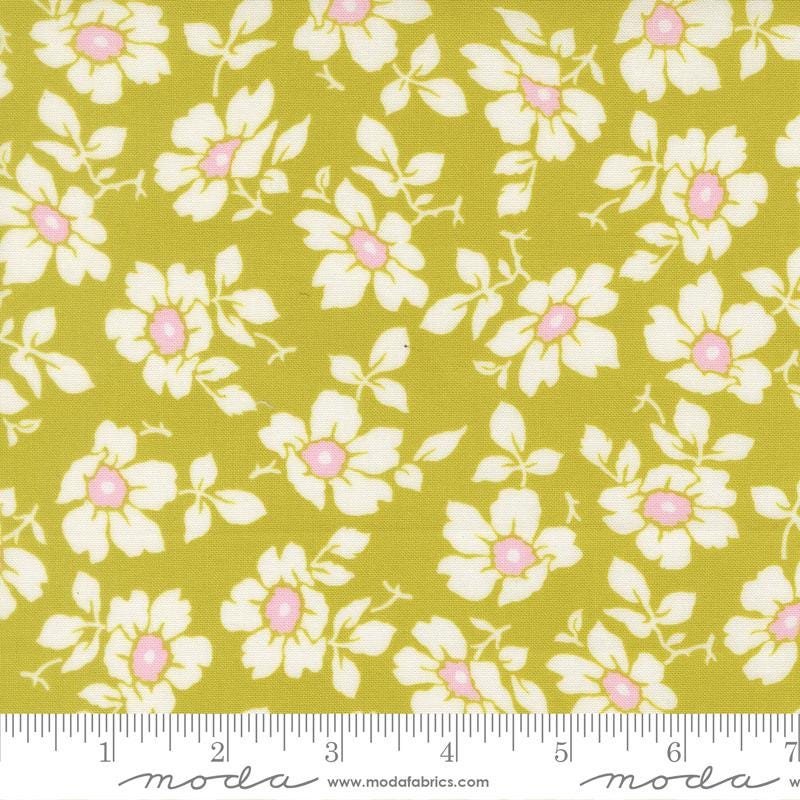 Summer's End Jelly Roll, Moda 35430JR, 2.5" Green Orange Red Pink Precut Floral Fabric Strips, Fig Tree and Co