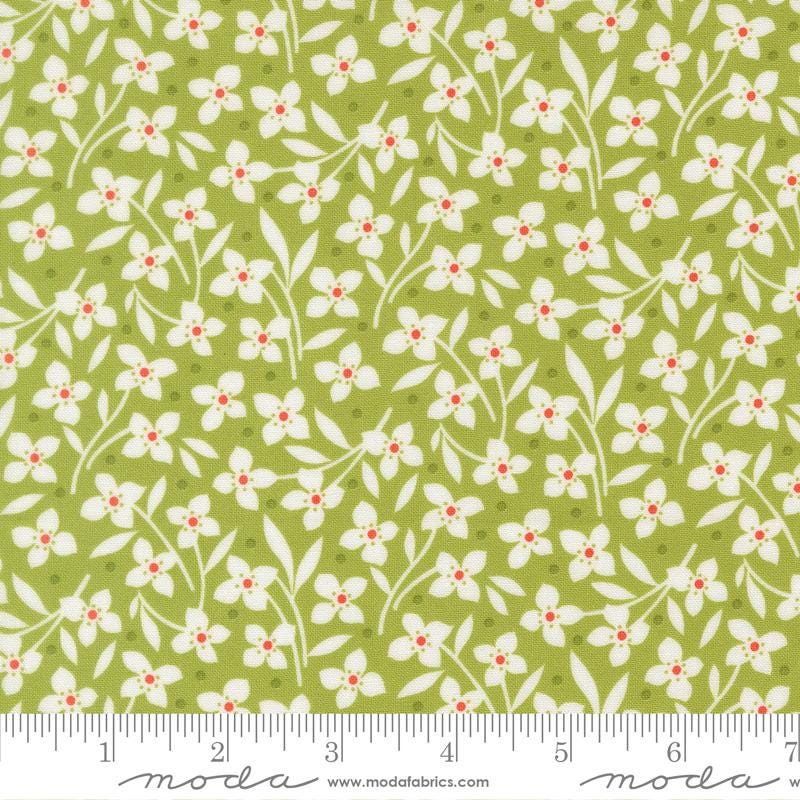 Summer's End 5" Charm Pack, Moda 35430PP, 5" Precut Pink Green Orange Floral Quilting Fabric Squares, Fig Tree