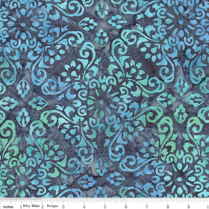 Expressions Batiks - Swirl the Rainbow 5" Stacker, Riley Blake 5-23565-42, 5" Precut Multicolored Batik Fabric Squares