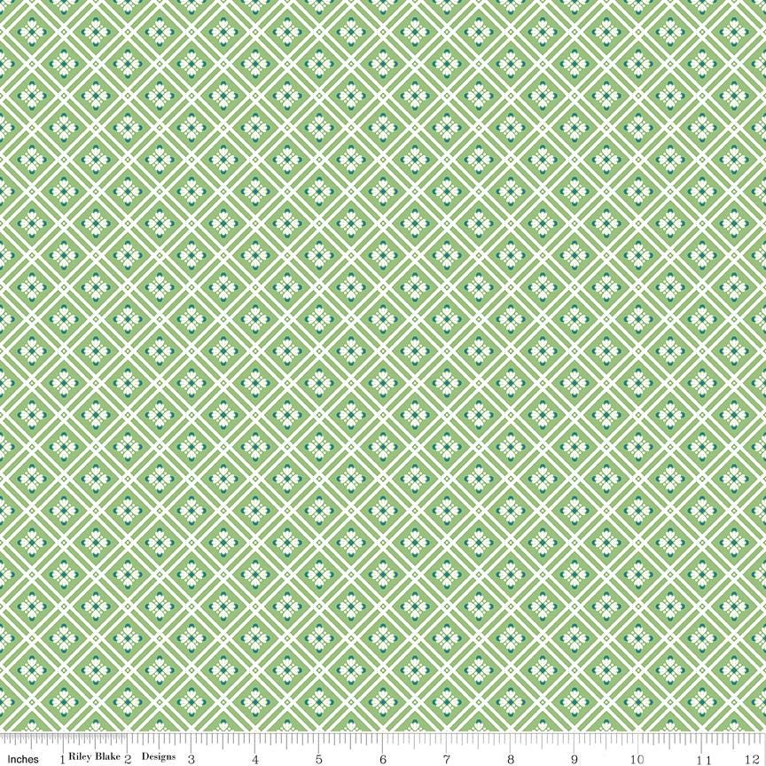 Peach Cobbler 10" Stacker, Riley Blake 10-17420-42, 10" Precut Pink Orange Green Yellow Spring Floral Fabric Squares, Lily Ashbury
