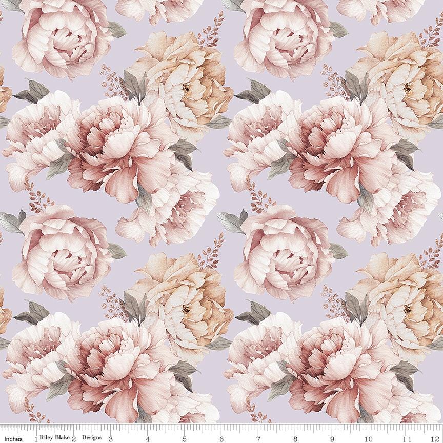 Daybreak on the Prairie 5" Stacker, Riley Blake 5-17680-42, 5" Precut Pink Blue Purple Pastel Floral Fabric Squares, Gilbert, Modern Prairie