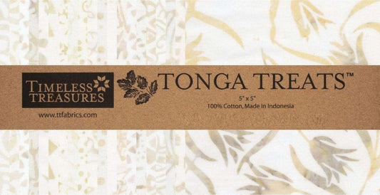 Tonga Linen Batik 5" Squares, Timeless Treasures Treat-Mini42 Linen, 5" Precut Neutral Background Batik Charm Pack Fabric Squares