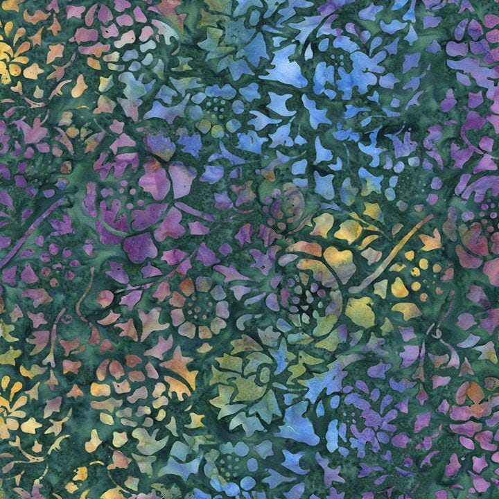 Tonga Mayfair Batik 5" Squares, Timeless Treasures Treat-Mini42 Mayfair, 5" Precut Pink Blue Green Purple Batik Charm Pack Squares
