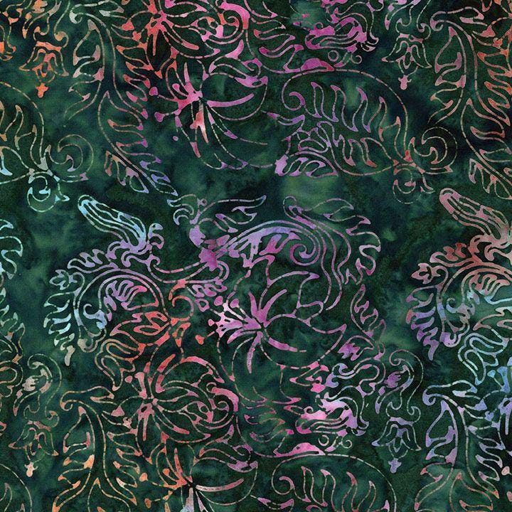 Tonga Mayfair Batik 5" Squares, Timeless Treasures Treat-Mini42 Mayfair, 5" Precut Pink Blue Green Purple Batik Charm Pack Squares
