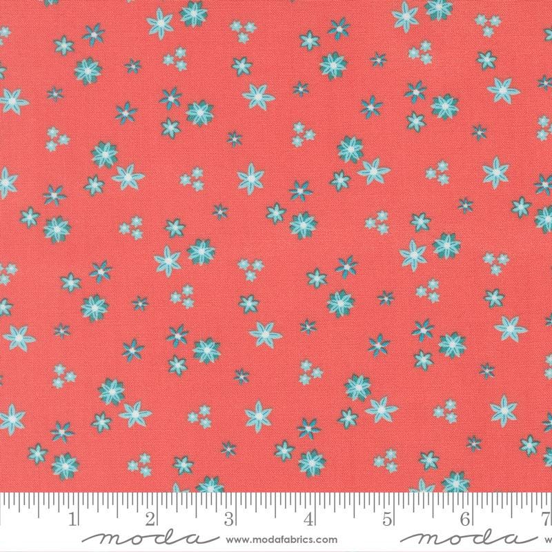 Honeyed Horizon 2.5" Jelly Roll, Moda 47010JR, 2.5" Precut Teal Pink Peach Aqua Green Floral Fabric Strips, Keri Anguiano