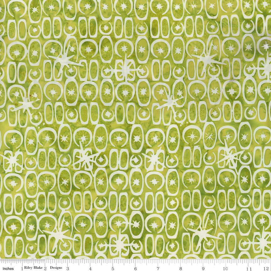 Expressions Batiks Starburst Groove 5" Stacker, Riley Blake 5-23578-42, 5" Precut Orange Green Blue Yellow Brown Batik Fabric Squares