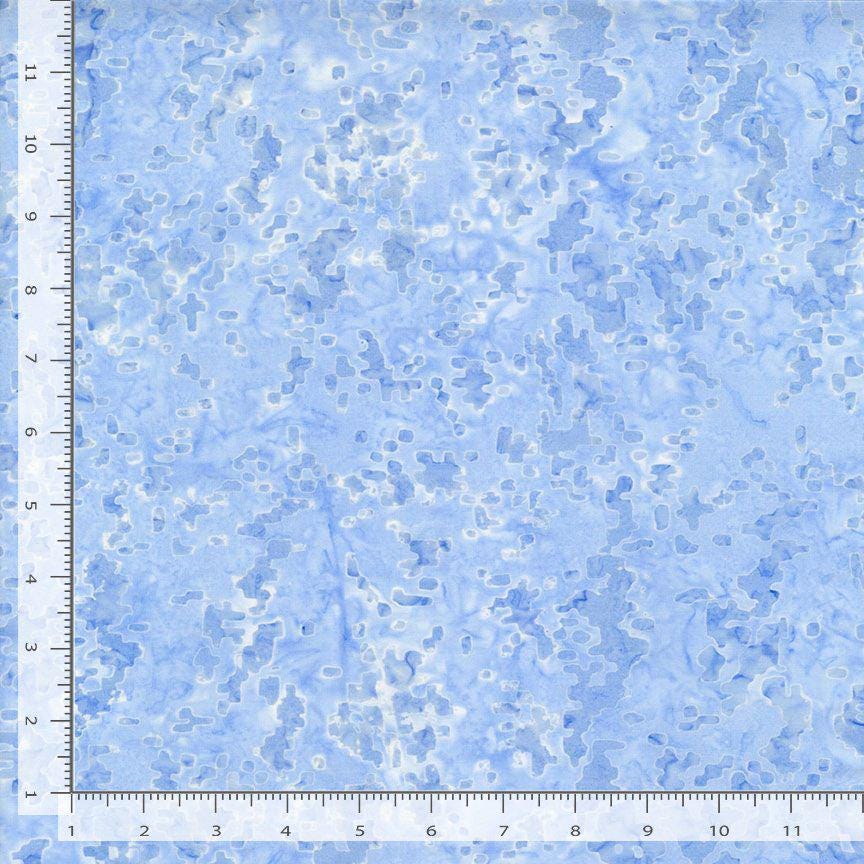 Tonga Blossom Batik - Sky Blue Tonal Texture Batik Fabric, Timeless Treasures B1040-Sky, Light Blue Batik Fabric, By the Yard