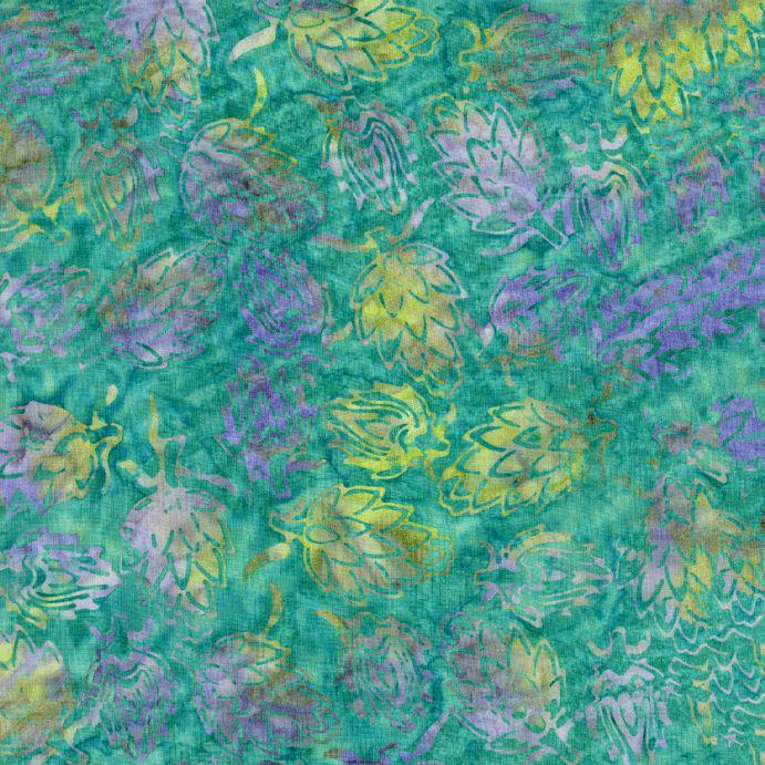 Tonga Mermaid Batik 5" Squares, Timeless Treasures Treat-Mini42 Blossom, 5" Precut Teal Turquoise Lavender Batik Charm Pack Squares