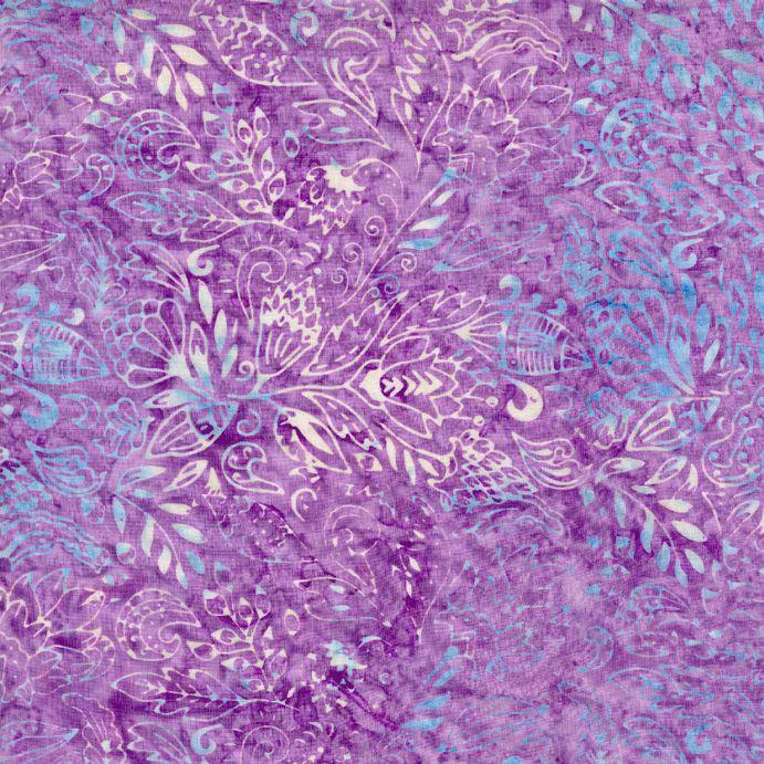 Tonga Mermaid Batik 5" Squares, Timeless Treasures Treat-Mini42 Blossom, 5" Precut Teal Turquoise Lavender Batik Charm Pack Squares