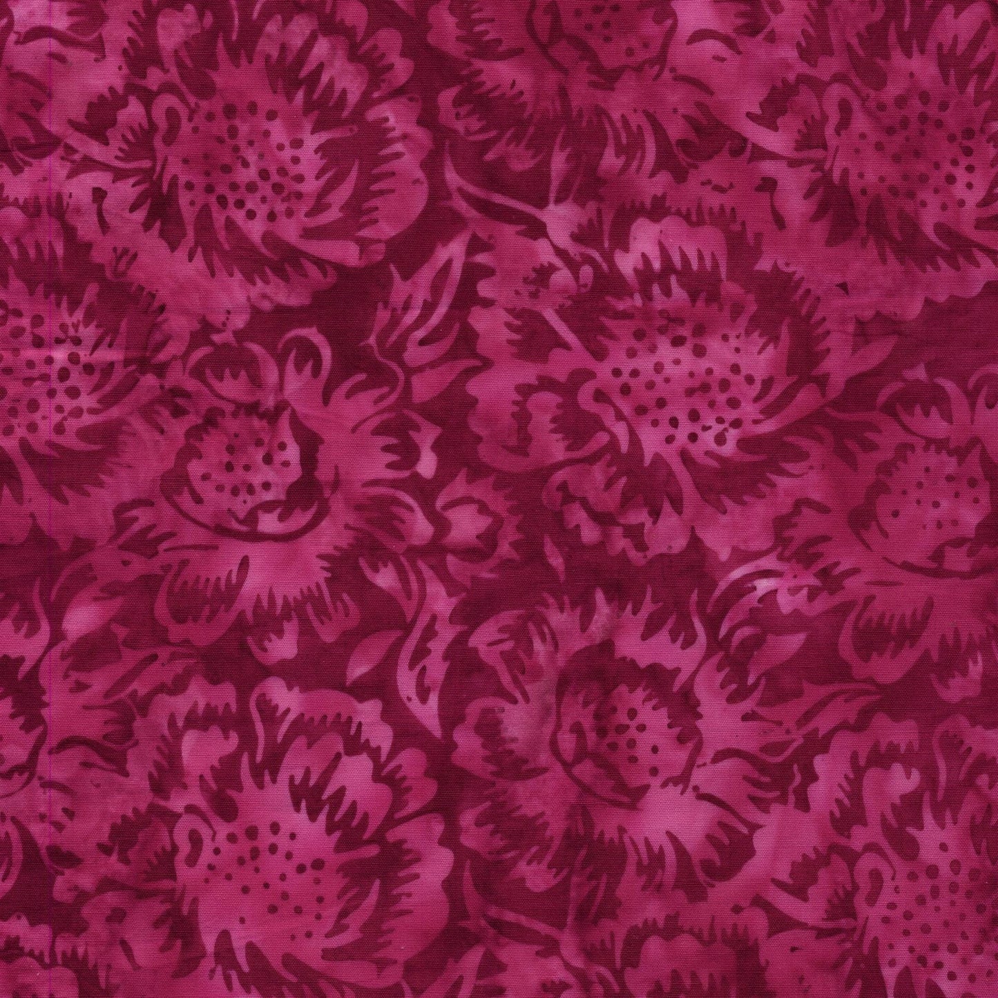 Posy Twist 5" Stamp, Island Batik, 5" Precut Pink Orange Red Green Floral Batik Fabric Charm Pack Quilt Squares