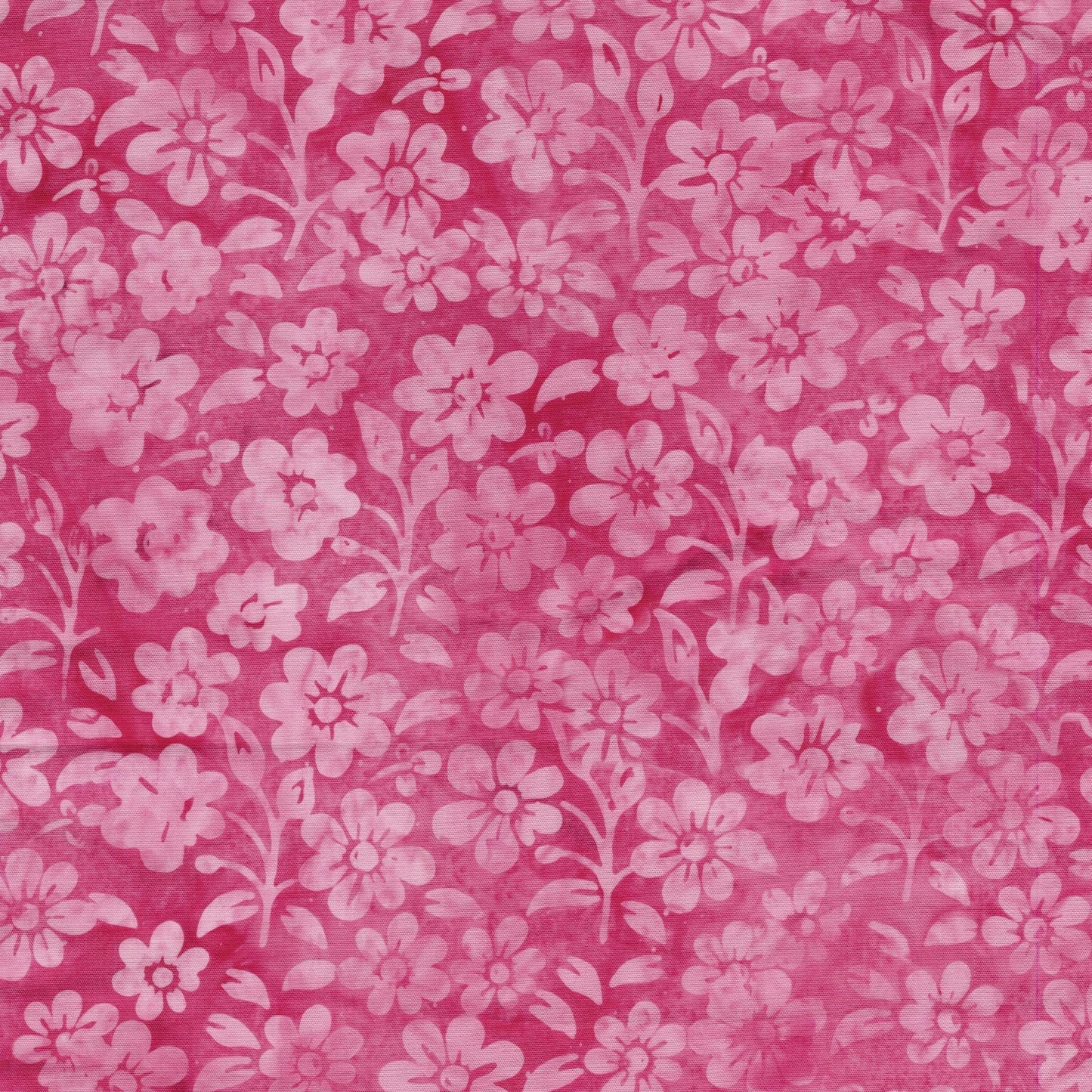 Posy Twist 5" Stamp, Island Batik, 5" Precut Pink Orange Red Green Floral Batik Fabric Charm Pack Quilt Squares