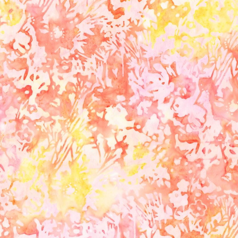 Artisan Batiks Sweet Blossoms 5" Charm Squares, Robert Kaufman CHS-1321-42, 5" Precut Floral Batik Charm Pack Fabric Squares