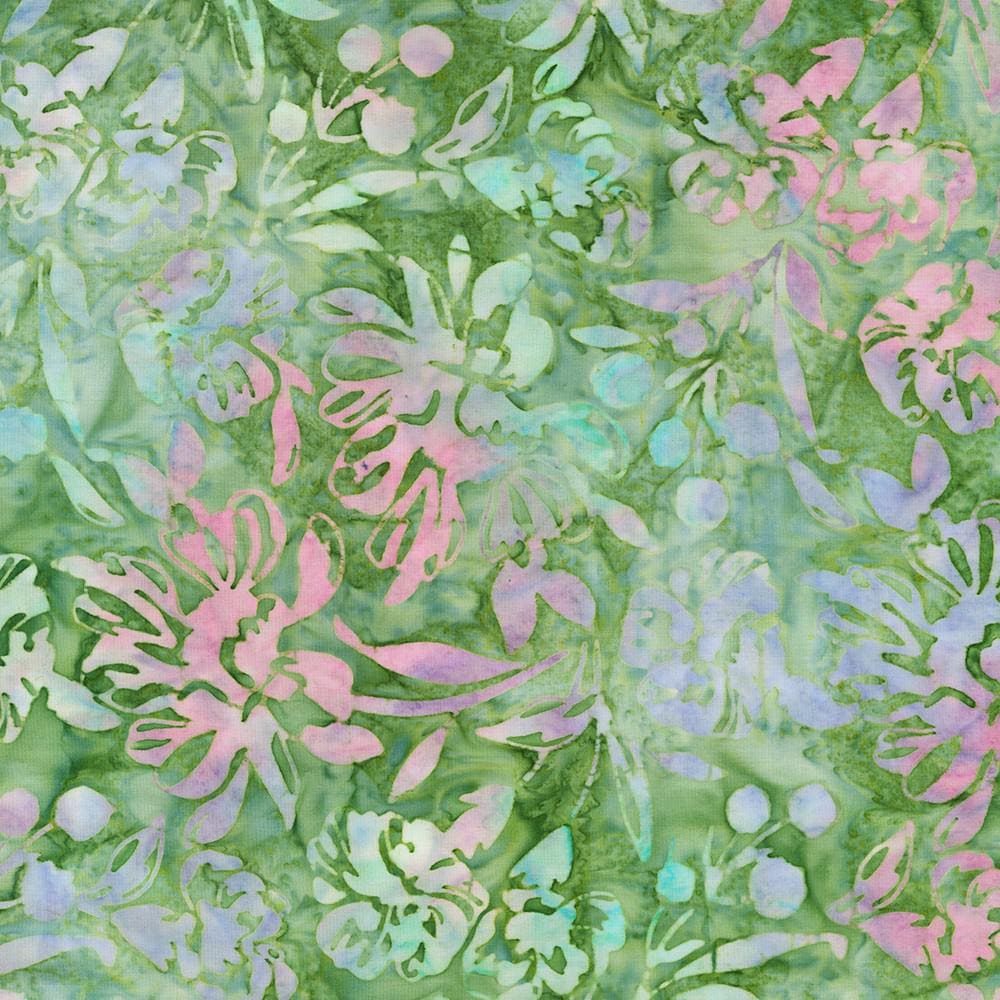 Artisan Batiks Sweet Blossoms 5" Charm Squares, Robert Kaufman CHS-1347-42, 5" Precut Pink Blue Green Floral Batik Charm Pack Fabric Squares